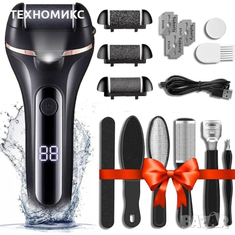 Електрическа пила за крака, с 3 ролкови глави, премахване на мазоли, снимка 12 - Друга електроника - 53865598