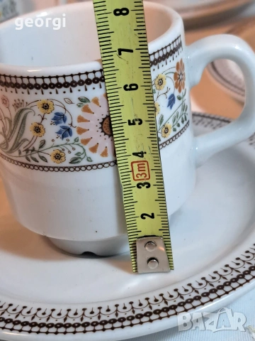 холандски порцеланов сервиз за кафе Royal Mosa 31/5, снимка 5 - Чаши - 53057004