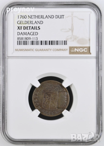 1760 Netherland Duit Gelderland -маркирана