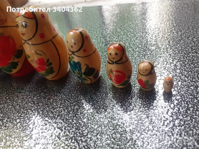 Стара руска кукла матрьошка 8 в 1, снимка 3 - Антикварни и старинни предмети - 50667098
