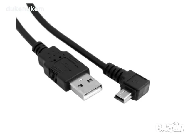 НОВ! USB 2.0 към Mini USB-B 5Pin Data кабел 3м ъглов 90 градуса, снимка 9 - Кабели и адаптери - 47195805