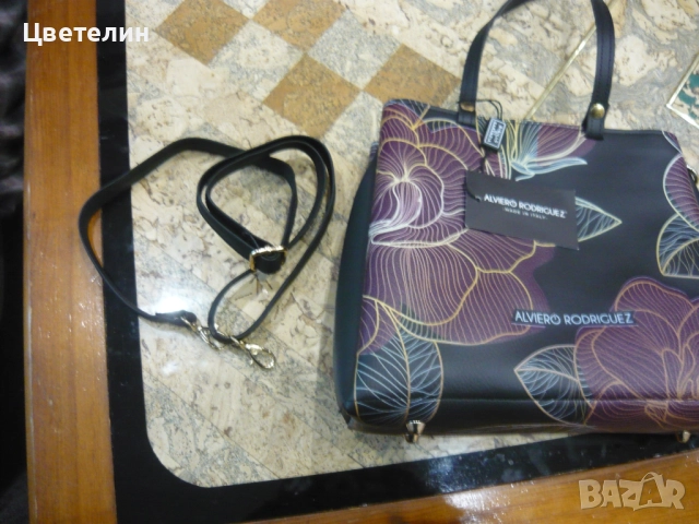 Маркова дамска чанта ALVIERO RODRIGUES, снимка 8 - Чанти - 52617685