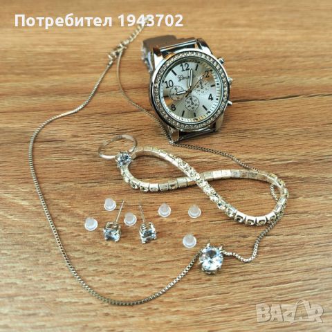 Дамски Луксозен Кварцов Часовник 5 части, снимка 1 - Дамски - 45695923