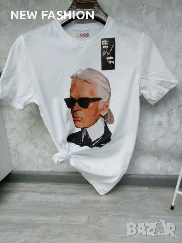 Дамски Памучни Тениски  : XS-2XL: KARL LAGERFELD , снимка 1 - Тениски - 46759720