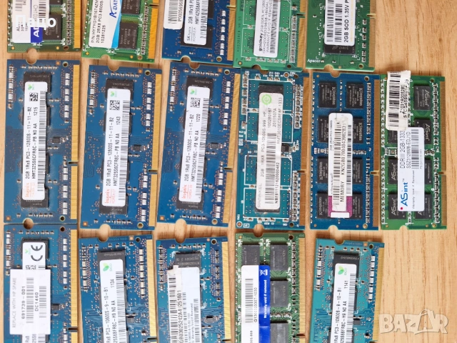 RAM DDR3  2GB 16 БРОЯ/1GB 4 БРОЯ, снимка 10 - Лаптоп аксесоари - 53523104