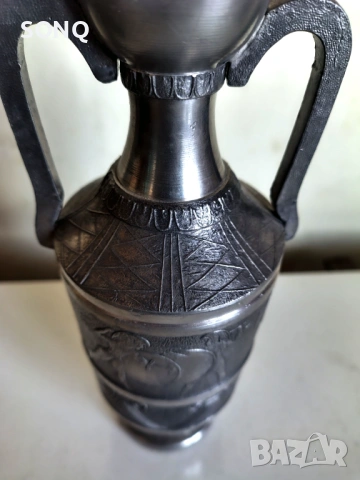 Страхотна Калаена Амфора,Ваза, снимка 3 - Антикварни и старинни предмети - 53983386