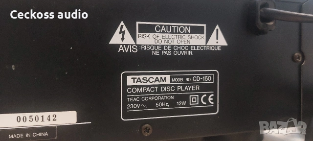 Сд плеър TASCAM CD-150, снимка 8 - Ресийвъри, усилватели, смесителни пултове - 53708592