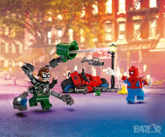 LEGO® Marvel Super Heroes 76275 - Преследване с мотоциклети: Спайдърмен срещу Док Ок, снимка 8 - Конструктори - 45614277