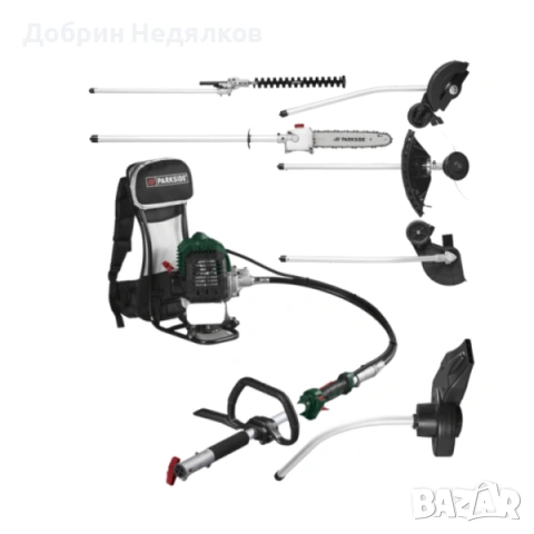 Бензинов тример PARKSIDE 6 в 1, тример, храсторез, резачка, ножица за храсти и тример за пътеки