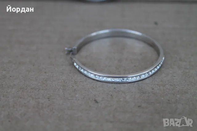 Дамски сребърни обеци с камъни, снимка 4 - Обеци - 50099444