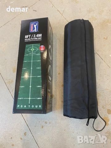 PGA Tour 8ft Deluxe Golf Putting Mat за голф, с насоки за обучение, снимка 8 - Голф - 46782249