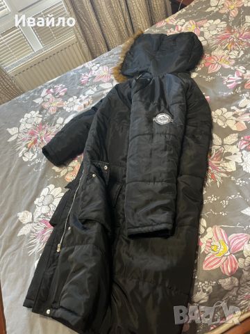 ПРОМО - PRETTYLITTLETHING Black Maxi Hooded Parka Jacket, снимка 1 - Якета - 46043642