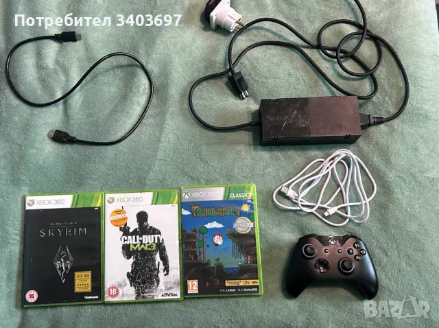 Като нов! Xbox One + Оригинален бежичен Джойстик + 3 Игри, снимка 4 - Геймърски - 49006005