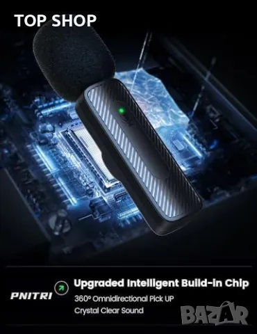 Нов Безжичен лаважен микрофон за iPhone/Android за видео и стрийминг, снимка 8 - Микрофони - 49927090