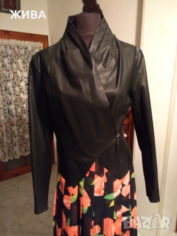 ЕСТЕСТВЕНА КОЖА черно дамско яке 
