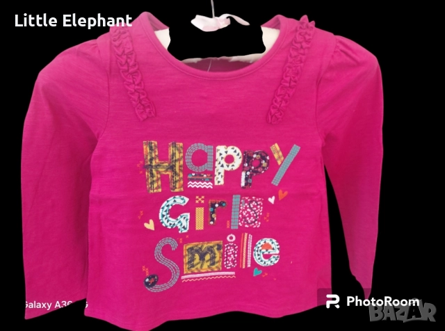 Блузка с дълъг ръкав за 3-4 год мом"Happy girls smile",Англия/нова