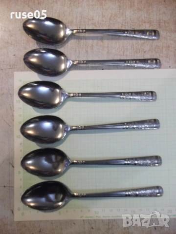 Лот от 6 бр. лъжици с релефни дръжки, снимка 2 - Прибори за хранене, готвене и сервиране - 53134244