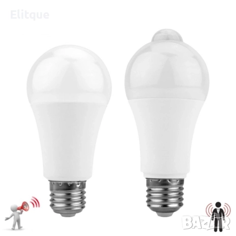 Лампа LED  със сензор за движение, 220V, снимка 2 - Други - 52832315