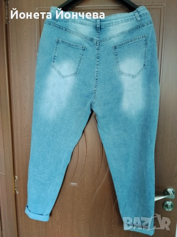 Нови дънки с накъсан ефект 2xl, снимка 2 - Дънки - 53734545