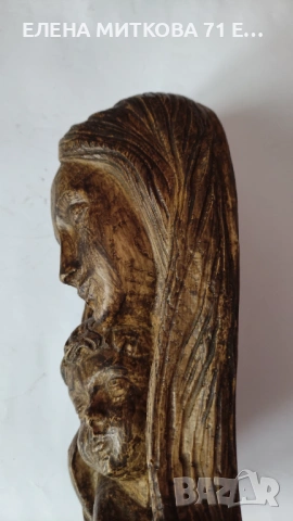 Старо стенно пано "Св.Богородица и Младенеца", снимка 4 - Антикварни и старинни предмети - 53773918