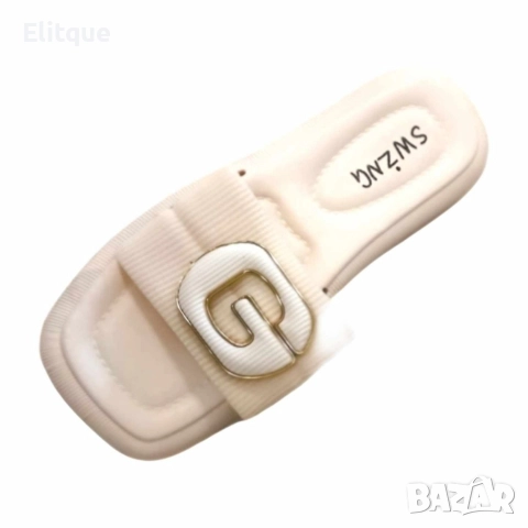 Стилни дамски ежедневни чехли с акцент отпред