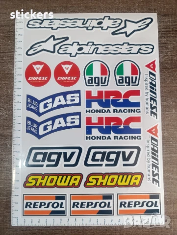 Стикери за ХОНДА Honda Alpinestars GRC AGV Showa и др., снимка 2 - Части - 51368763