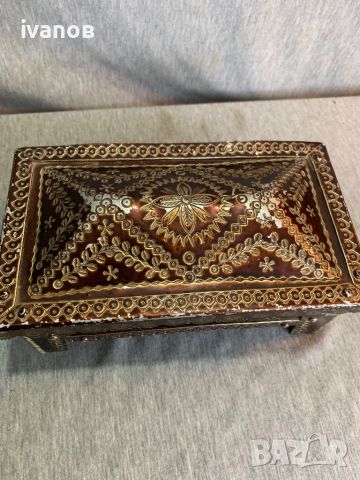 Стара българска кутия за бижута алуминиева  , снимка 3 - Други ценни предмети - 45566156