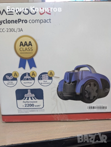 Прахосмукачка без торба Daewoo RCC-230R/3А, снимка 7 - Прахосмукачки - 52914817