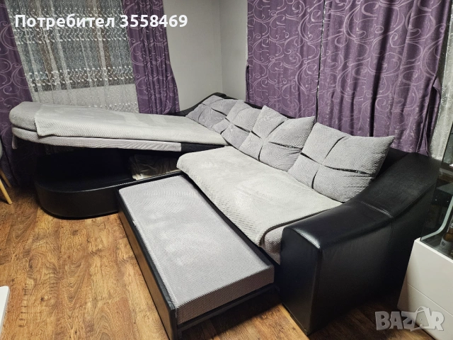 Голям ъглов диван - 100€, снимка 3 - Дивани и мека мебел - 53711180
