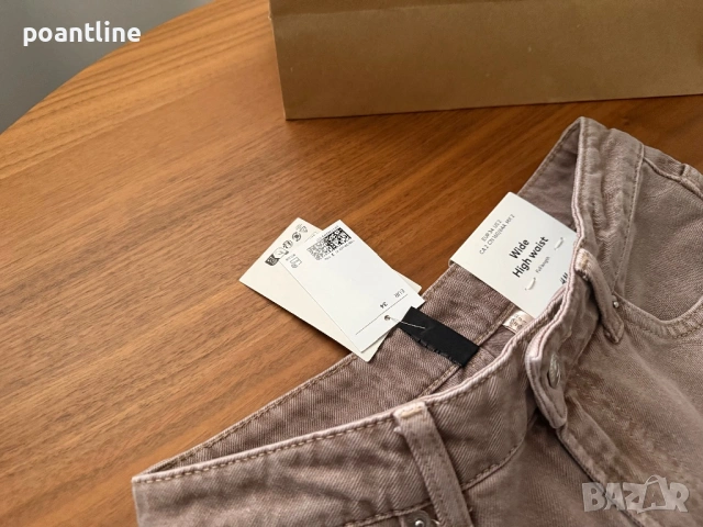 НОВИ | H&M широк крачол дънки 34 размер, снимка 4 - Дънки - 53465034
