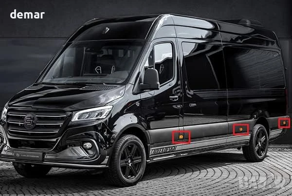 RZG 6x Странични габаритни LED светлини с черни опушени лещи, за MB Sprinter 2014-2022, снимка 7 - Аксесоари и консумативи - 50939702