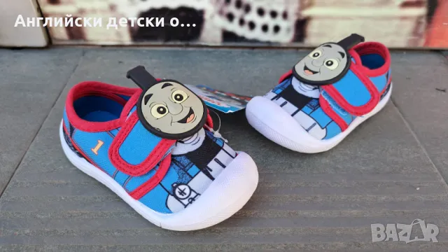 Английски детски кецки с Train Thomas, снимка 3 - Детски гуменки - 49373274