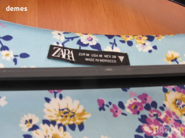 Сатенена рокля с къс ръкав ZARA, размер M, снимка 5 - Рокли - 50775130