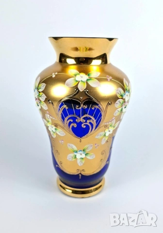 Елегантна синя ваза Бохемия