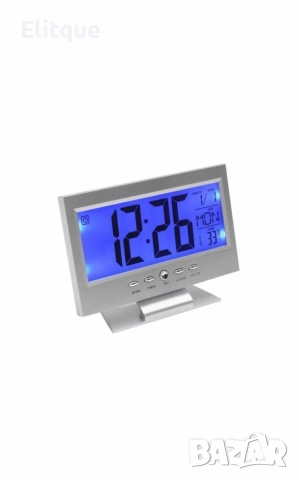 Електронен цифров часовник с акустичен алармен сензор,LED дисплей DS-8082, снимка 2 - Други стоки за дома - 52870873
