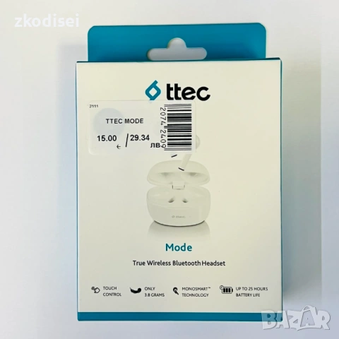 Bluetooth слушалките TTEC MODE