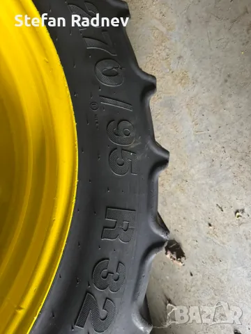 Комплект 4 бр. тесни гуми с джанти за редови обработки - John Deere (300/95-46 - 270/95-32) - N01929, снимка 3 - Селскостопанска техника - 49789379