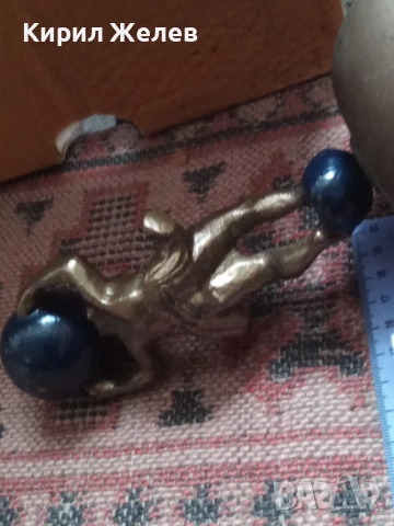 Бронзова статуетка атлас настройка на стенен часовник 50706, снимка 8 - Антикварни и старинни предмети - 53393088