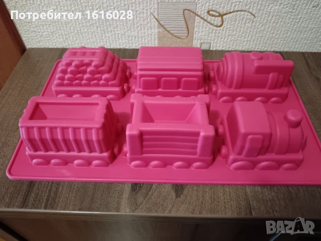 Силиконов молд с формички на влак - локомотив с вагончета, снимка 15 - Декорация за дома - 47815168