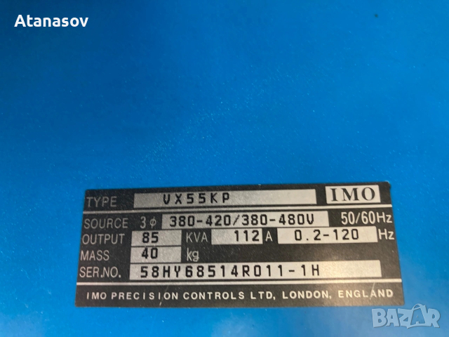 Честотен регулатор(инвертор) Imo Jaguar 55kw/400v, снимка 4 - Други машини и части - 53851251