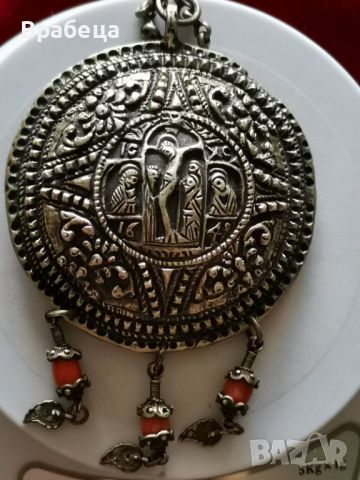Стар сребърен религиозен накит. , снимка 4 - Антикварни и старинни предмети - 45765900