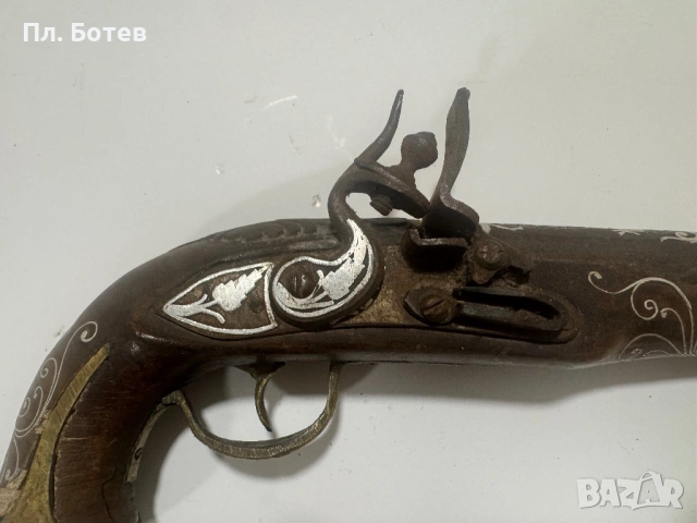 Стар кремъчен пистолет, снимка 2 - Антикварни и старинни предмети - 53952944