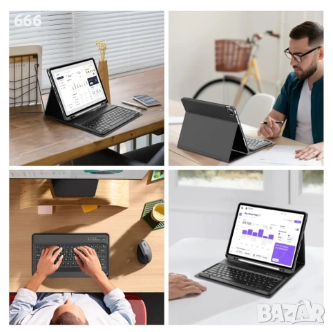 Калъф за таблет + клавиатура iPad Pro 12.9 (6/5/4/3 поколение, снимка 2 - Друга електроника - 52957583