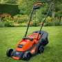 Мощна и лека електрическа градинска косачка 1000W, Кош за трева 35L, Регулируема височина, снимка 2