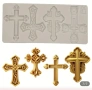 4 различни кръста Кръст силиконов молд форма фондан шоколад декор украса , снимка 1