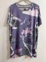 Прекрасна еластична и мека дълга туника със странични джобове в модерен лилав десен, снимка 4