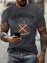 Мъжка тениска с къс ръкав,щампа на ирландско уиски,ежедневна дишаща материя, снимка 1 - Тениски - 45793952