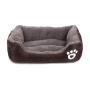 4727 Луксозно водоустойчиво легло за кучета и котки – Кафяво, с неплъзгаща основа, снимка 3