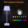 Безжична акумулаторна RGB Димируема LED настолна лампа WOWDSGN/Тъч контрол/IP44 водоустойчива, снимка 5