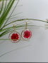 Дамски обеци с истински цветя, снимка 1 - Обеци - 45020631